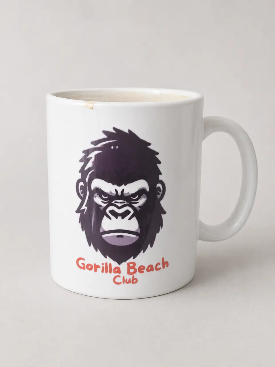 Individuell sublimierte Tasse mit Gorilla-Motiv